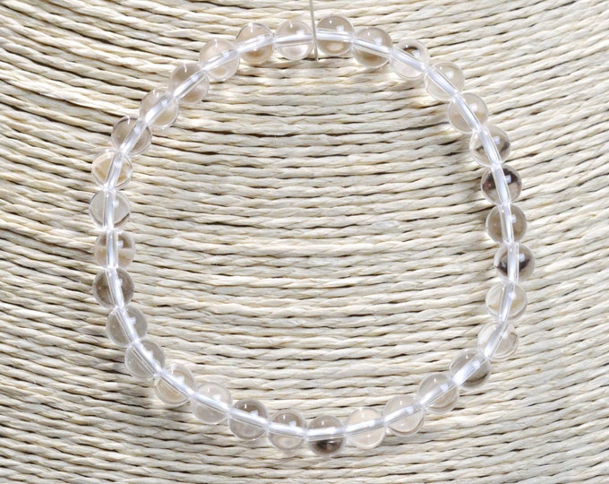 Bracelet - Quartz - 6 mm beads - Brazil