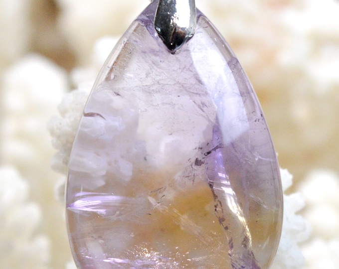 Amétrine 55 carats - pendentif cabochon pierre naturelle - Bolivie // REF AP4