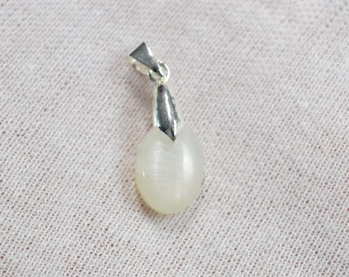 Pierre de lune blanche 9.8 carats - pendentif cabochon pierre naturelle - Tanzanie / FV16