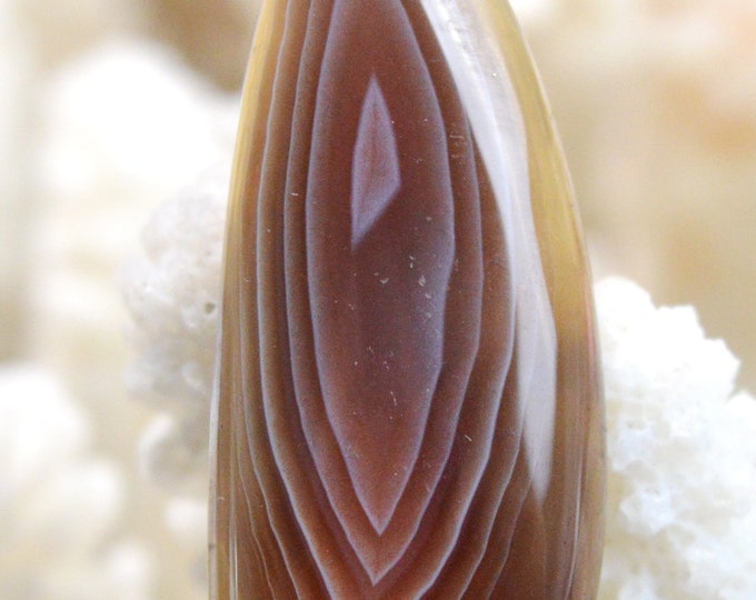 Agate 28 carats - pendentif cabochon pierre naturelle - Botswana // Ref AT26