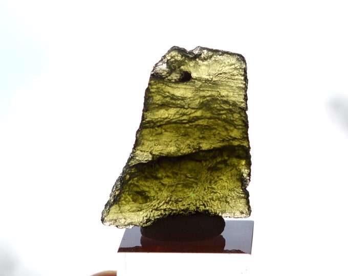 Moldavite 35 carats - Chlum nad Malší, Svatý Jan nad Malší, České Budějovice District, South Bohemian Region, Czech Republic