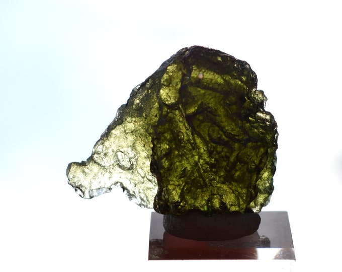 Moldavite 43.8 carats - Chlum nad Malší, Svatý Jan nad Malší, České Budějovice District, South Bohemian Region, Czech Republic