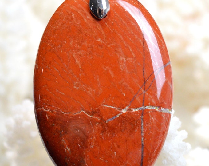 79 carat Red Snake Skin Jasper - natural stone cabochon pendant - Australia // Ref AS60
