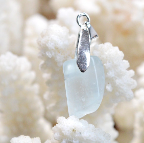 Aigue marine 17 carats pendentif pierre naturelle Pakistan FA96