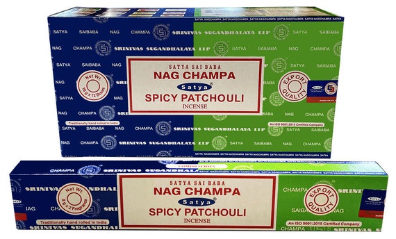NEW SATYA Natural PATCHOULI Nag Champa Incense one box 15g Free Shipping
