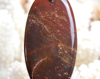 98-carat Jasper - Natural Stone Cabochon Pendant - Morocco // BY90