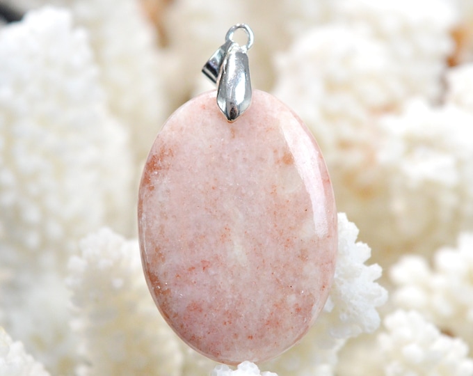61 Carat Strawberry Quartz - Natural Gemstone Cabochon Pendant - South Africa // DS86