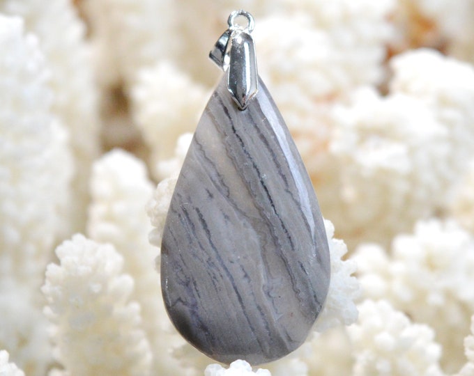 Agate 41 carats - pendentif cabochon pierre naturelle - Mexique / FE66