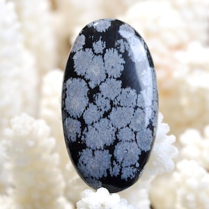 Obsidienne Flocon 43 carats - cabochon pierre naturelle - USA / EL90