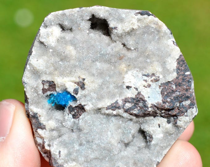 Cavansite & Chalcedony 128 grams - Wagholi Quarries, Wagholi, Pune District, Maharashtra, India