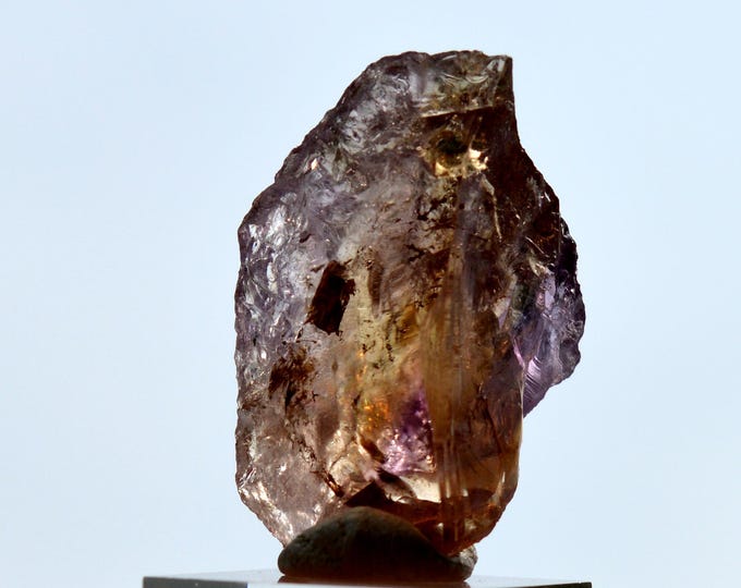Quartz var. Ametrine 8 grams - Anahi Mine, Puerto Suárez Municipality, Germán Busch Province, Santa Cruz, Bolivia