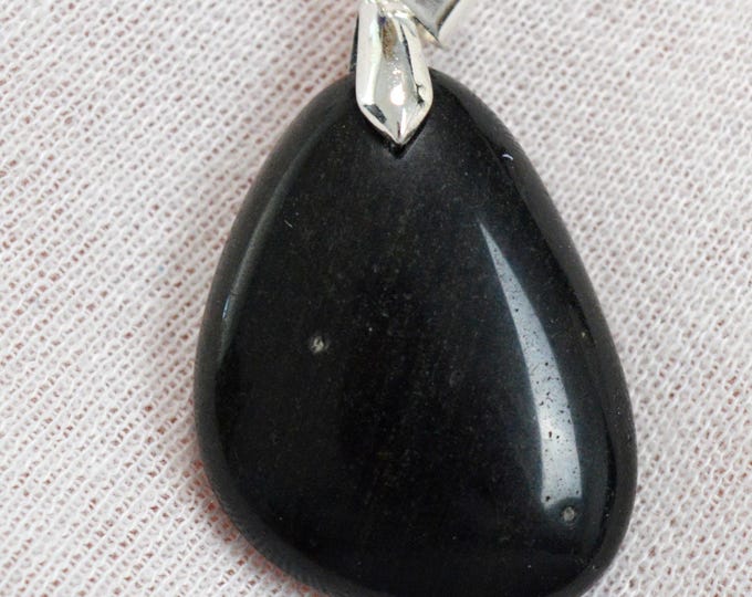 57 carat golden obsidian - natural stone cabochon pendant - Mexico /FU58