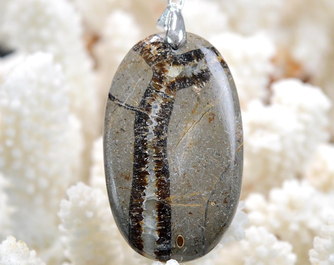 103 carat Septaria - natural stone cabochon pendant - Madagascar / GB55