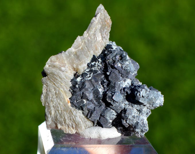 Baryte & Galena 71 grams - Le Buisson Mine, Montmirat, Saint-Étienne-du-Valdonnez, Mende, Lozère, Occitanie, France