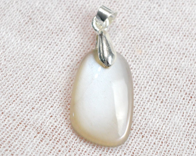 Pierre de lune pêche 9 carats - pendentif cabochon pierre naturelle - Inde / DZ1