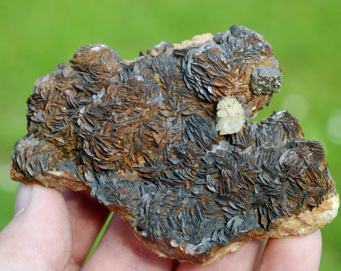 Siderite & Calcite Pyrite 153 grams - Peyrebrune, Montredon-Labessonnié, Castres, Tarn, Occitanie, France