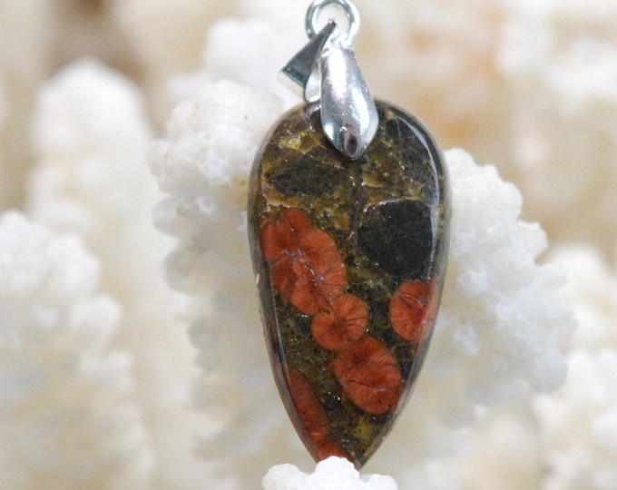 12-carat Peanut Obsidian - Natural Stone Cabochon Pendant - Mexico / FW64