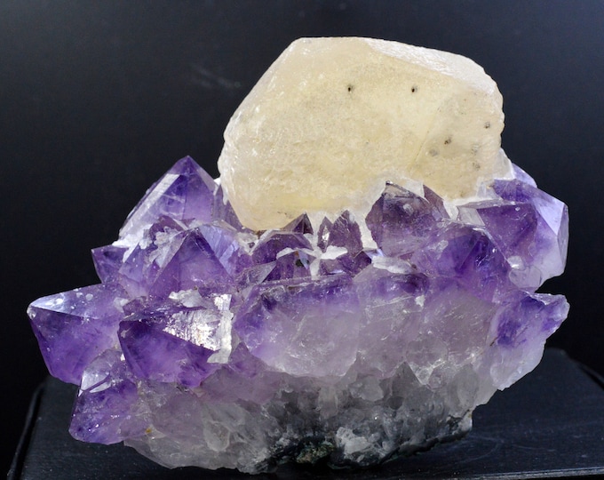 Amethyst & Calcite - 687 grams - Ametista do Sul, Rio Grande do Sul, Brazil