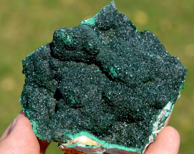 Malachite - 240 grams - Mashamba West Mine, Kolwezi mining district, Lualaba, DR Congo