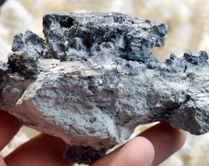 Galena & Chalcedony 384 grams - Le Buisson Mine, Montmirat, Saint-Étienne-du-Valdonnez, Mende, Lozère, Occitanie, France