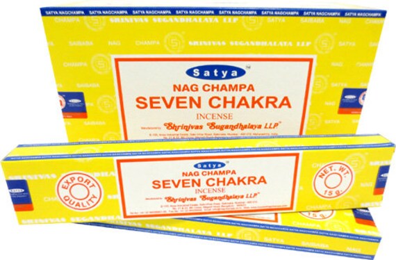 Encens - Satya Nag Champa Parfum Seven Chakra Une Boîte