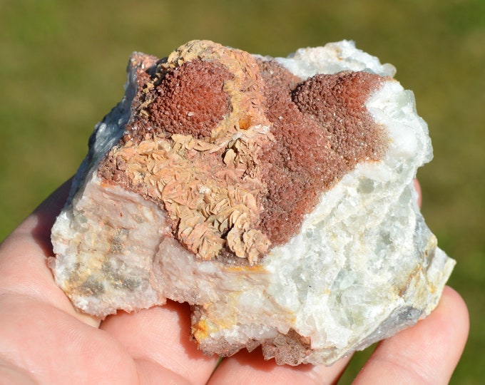 Hematoid Quartz & Fluorite 240 grams - L'Argentolle, Saint-Prix, Autun, Saône-et-Loire, Burgundy-Franche-Comté, France