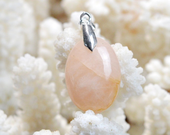 Morganite 24 carats - pendentif cabochon pierre naturelle - Pakistan / FA38