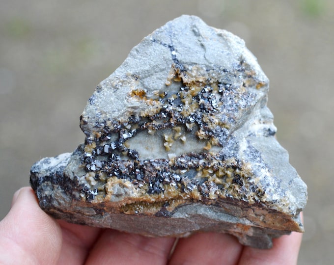 Siderite & black crystals - 245 grams - Morocco