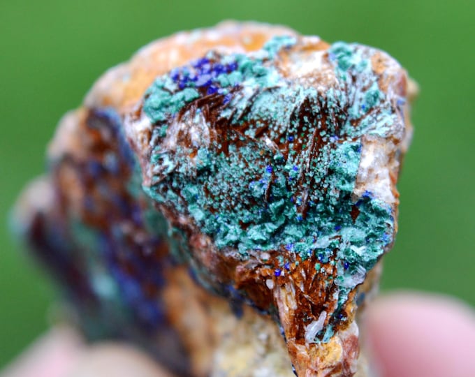 Azurite & Malachite 81 grams - Bou Beker, Touissit-Bou Beker mining district, Jerada Province, Oriental Region, Morocco