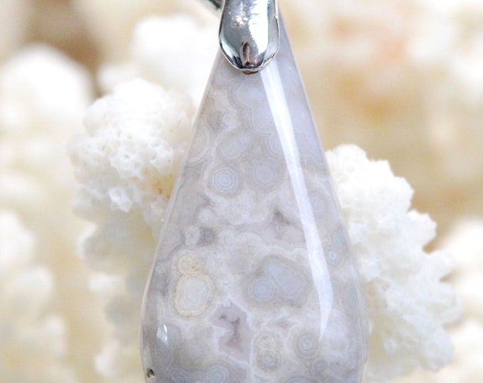 Agate 28 carats - pendentif cabochon pierre naturelle - Mexique // BT29