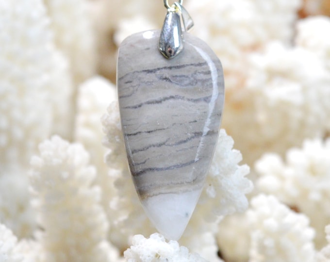 Agate 40 carats - pendentif cabochon pierre naturelle - Mexique / FE30