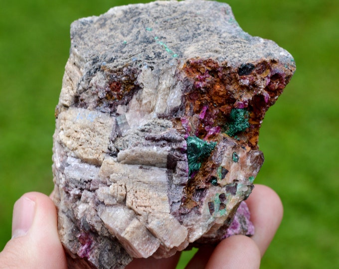Dolomite & calcite malachite 329 grams - Kolwezi, Mutshatsha, Lualaba, DR Congo