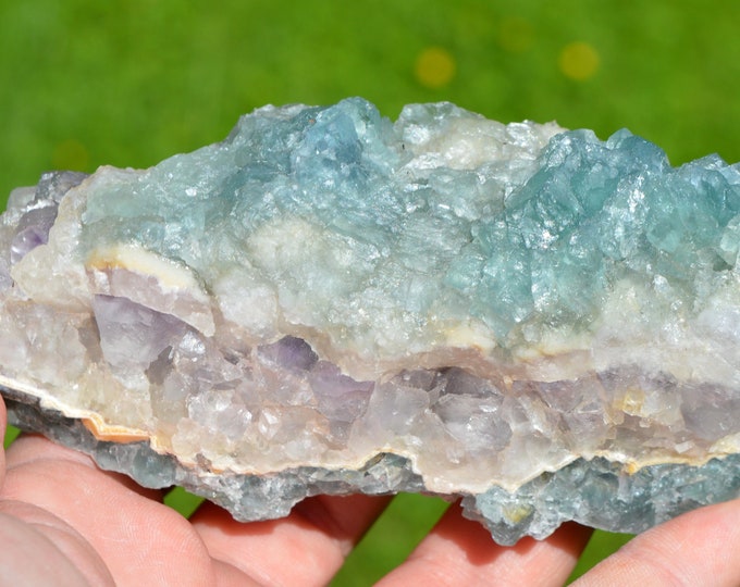 Fluorite 600 grams - La Barre Mine, Saint-Jacques-d'Ambur, Puy-de-Dôme, Auvergne-Rhône-Alpes, France