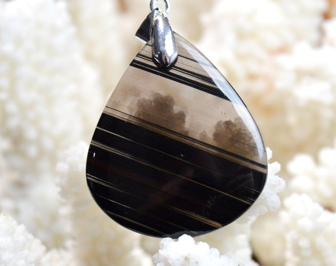 45 Carat Obsidian - Natural Stone Cabochon Pendant - USA // DC65