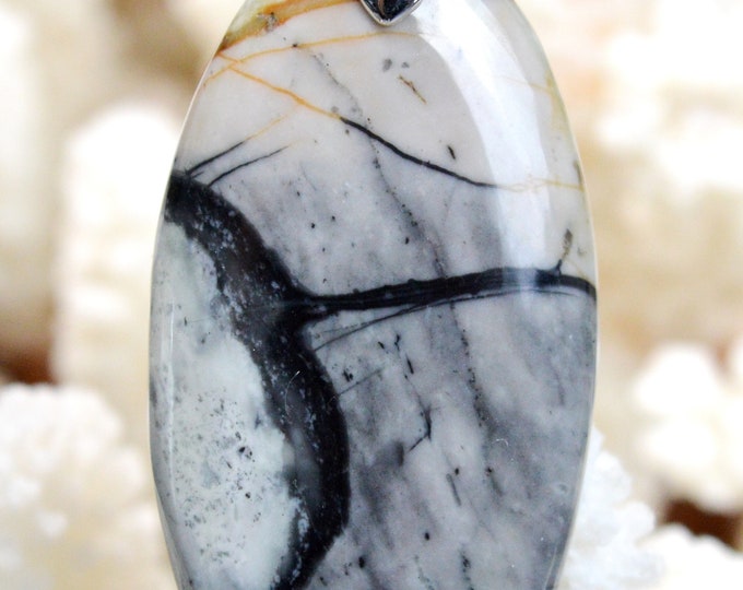 Picasso Jasper 61 carats - natural stone cabochon pendant - Utah, USA // AH33