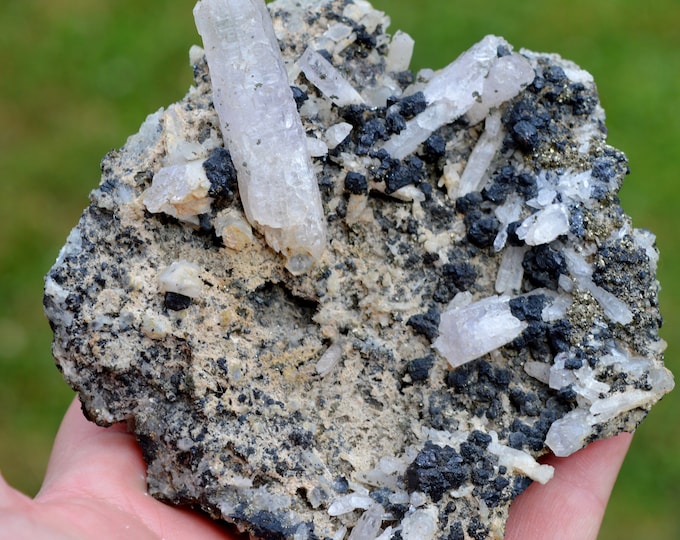 Amethyst & Pyrite Sphalerite 580 grams - Boldut Mine, Cavnic, Maramureș, Romania