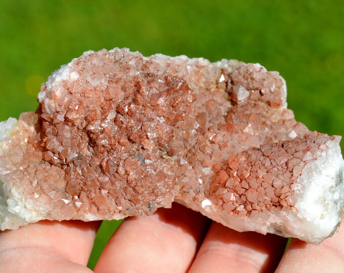 Hematoid Quartz & Fluorite 249 grams - L'Argentolle, Saint-Prix, Saint-Léger-sous-Beuvray, Saône-et-Loire, France