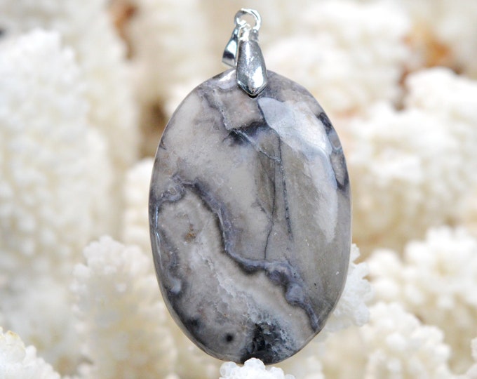 Agate 70 carats - pendentif cabochon pierre naturelle - Mexique // DW40