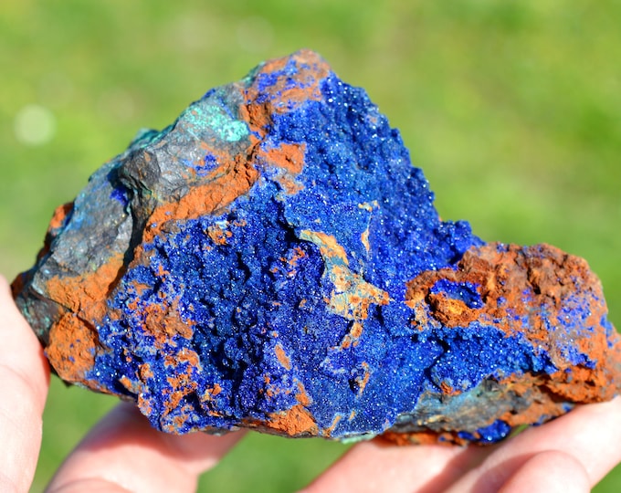 Azurite malachite limonite - 772 grams - M'Ssici, Alnif County, Tinghir Province, Drâa-Tafilalet Region, Morocco