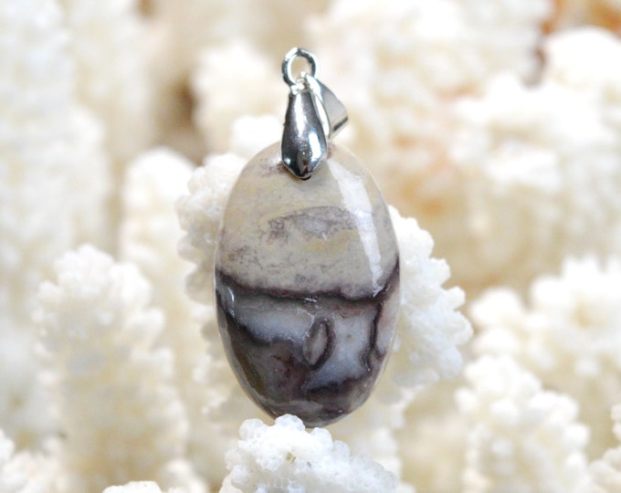 Agate 33 carats - pendentif cabochon pierre naturelle - Mexique / FD38