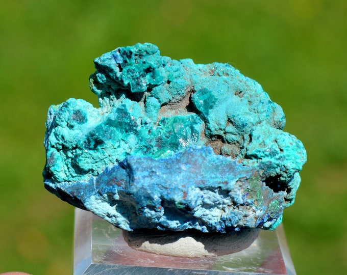 Dioptase & Plancheite Shattuckite 57 grams - Mfouati District, Bouenza Department, Republic of the Congo
