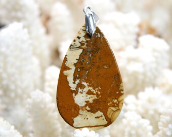 Pendentif En Jaspe Paysage – 29 Carats, Pierre Naturelle De Namibie – Neuf Avec étiquettes
