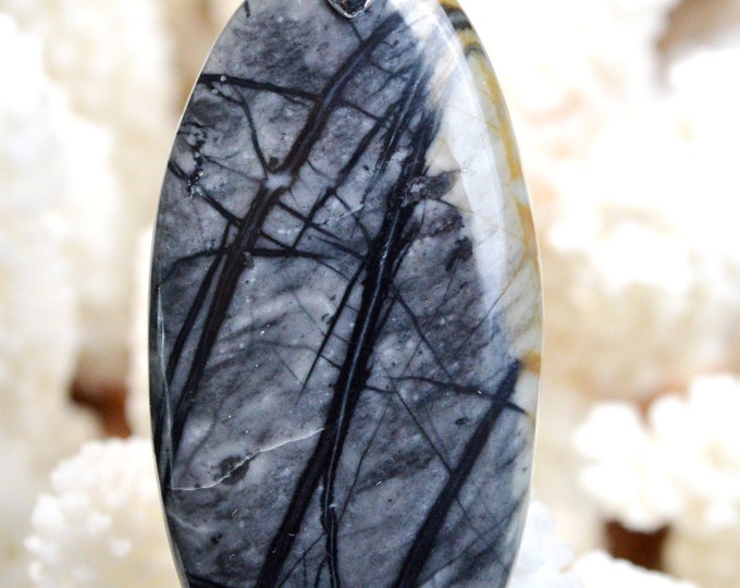 92 carat Picasso Jasper - natural stone cabochon pendant - Utah, USA // AW15