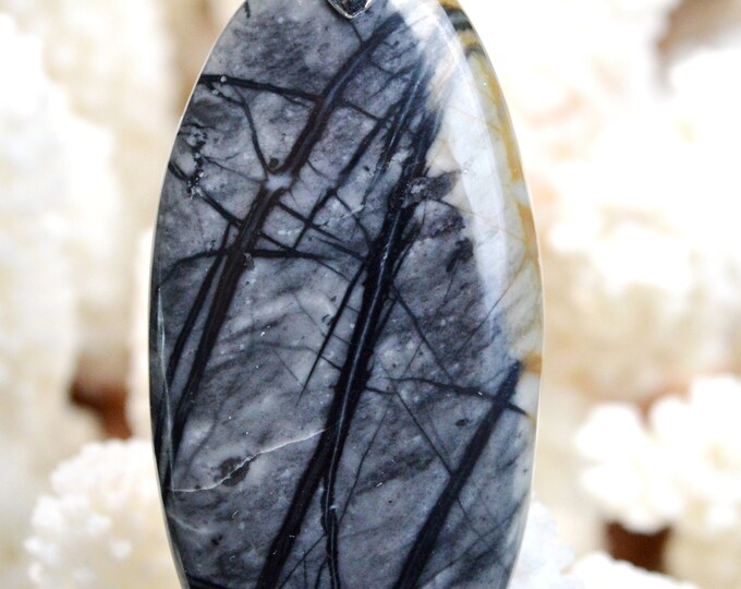92 Carat Picasso Jasper - Natural Gemstone Cabochon Pendant - Utah, USA // AH15