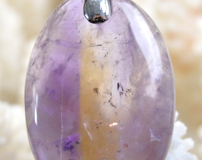 Amétrine 67 carats - pendentif cabochon pierre naturelle - Bolivie // REF T1