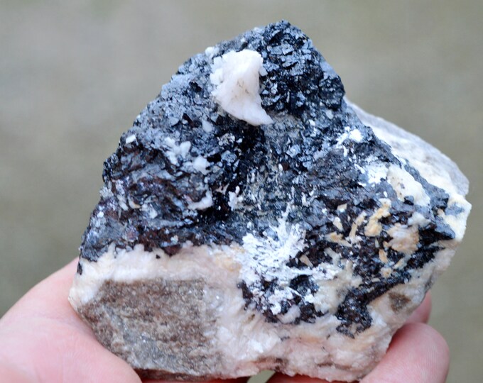 Sphalerite & Galena dolomite 418 grams - Zelidja Mine, Touissit-Bou Beker mining district, Jerada Province, Oriental Region, Morocco