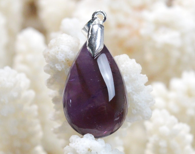 Améthyste 26 carats - pendentif cabochon pierre naturelle - Uruguay / EX13