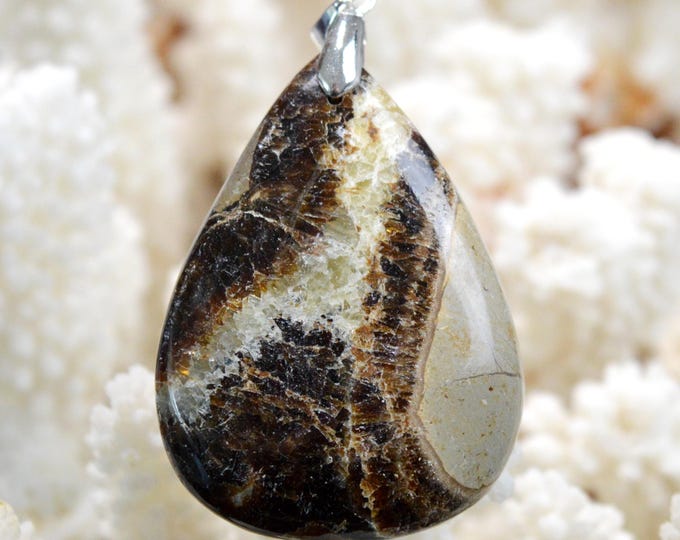 121 carat Septaria - natural stone cabochon pendant - Madagascar / GB59