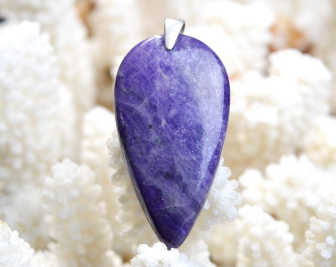 Sugilite 56.4 carats - natural stone cabochon pendant - South Africa // EI62