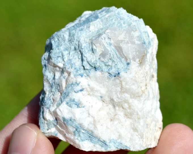 Tourmaline var. Indicolite & Orthoclase Quartz - 95 grams - Santa Rosa Mine, Itambacuri, Minas Gerais, Brazil